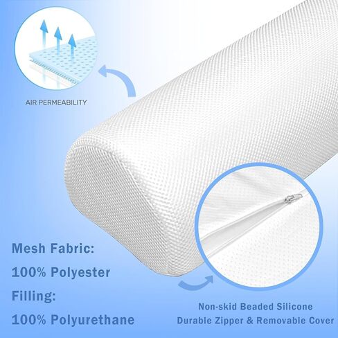 2 Packs Mesh Fabric Bed Bumpers for Toddlers Foam Safety Bed Rail for Kids Baby Bed Bumper with Breathable and Washable Cover fits Twin, Full, Queen, King Size Beds in Saudi Arabia
