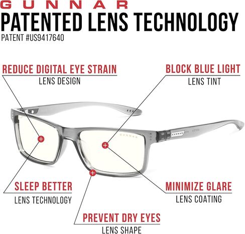 Gunnar - Gaming Glasses - Blocks 65% Blue Light - Lightning Bolt, Onyx, Amber Tint in Saudi Arabia