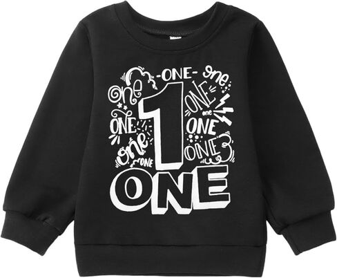 بلوزات للأولاد لعيد الميلاد الأول قمصان بعمر سنة واحدة 1t ملابس للأولاد السعيدة ملابس علوية برقبة دائرية وأكمام طويلة ملابس خريف وشتاء in Kuwait