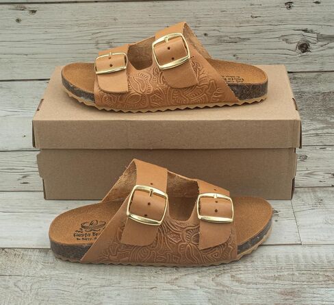 Fiesta Brands Mexican Huaraches Sandals for Women, 2 Strap Buckle, Adjustable, Arch Support, Non-Slip Rubber Sole in Saudi Arabia