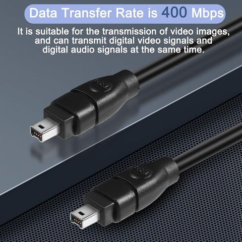 6FT Firewire 400 كابل، IEEE 1394 Firewire 4 دبوس ذكر إلى 4 دبوس ذكر كابل محول Firewire DV كابل للطابعة، الكمبيوتر الشخصي، الماسح الضوئي، كاميرا الفيديو (4Pin ذكر إلى 6Pin ذكر) in Saudi Arabia
