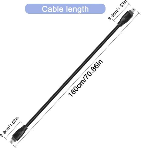 6FT Firewire 400 كابل، IEEE 1394 Firewire 4 دبوس ذكر إلى 4 دبوس ذكر كابل محول Firewire DV كابل للطابعة، الكمبيوتر الشخصي، الماسح الضوئي، كاميرا الفيديو (4Pin ذكر إلى 6Pin ذكر) in Saudi Arabia