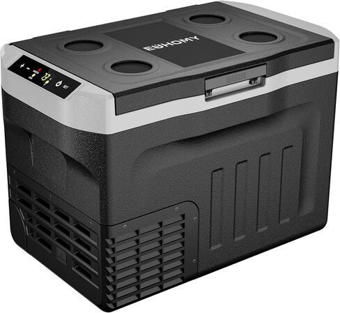 ثلاجة EUHOMY 12 فولت، ثلاجة سيارة 12 فولت 22QT(21L) فريزر محمول (-4 درجة فهرنهايت ~ 68 درجة فهرنهايت)، مبرد كهربائي ضاغط مع 12/24 فولت تيار مستمر و110-240 فولت تيار متردد، مبرد كهربائي ضاغط للتخييم والسفر والشاحنات in Saudi Arabia