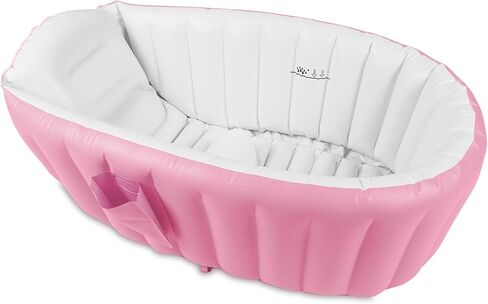 GYBest Inflatable Baby Bathtub, Portable Travel Baby Infant Bath Tub with Air Pump, Baby Tubs for Infants to Toddler with Back Support (Pink) in Saudi Arabia