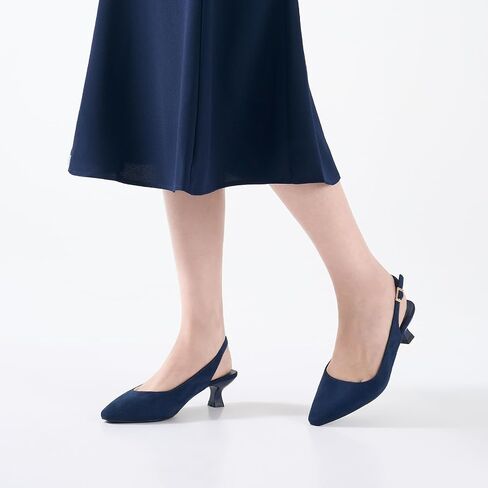 ALICEPUB Women's Slingback Kitten Heels Closed Pointed Toe Heels Low Short Heels Comfortable Dress Shoes Wedding Bridal Heels Business Office Work Casual Pumps in Saudi Arabia