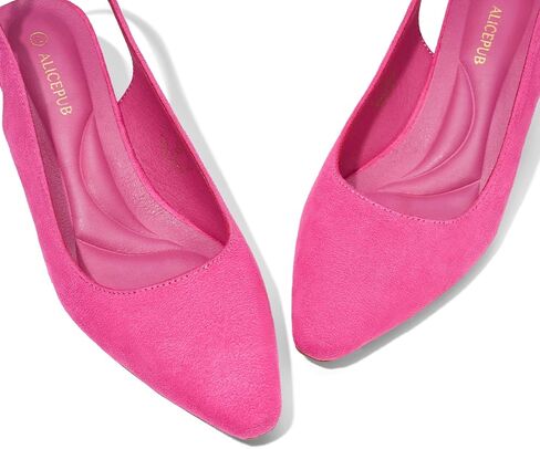 ALICEPUB Women's Slingback Kitten Heels Closed Pointed Toe Heels Low Short Heels Comfortable Dress Shoes Wedding Bridal Heels Business Office Work Casual Pumps in Saudi Arabia