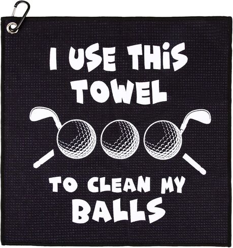 Golf Towel, Printed Golf Towels for Golf Bags with Clip, Golf Accessories Funny Golf Gift for Men Women Golf Fan Golfer Husband Boyfriend Dad, Birthday Gifts for Golf Fan(2) in Kuwait