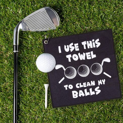 Golf Towel, Printed Golf Towels for Golf Bags with Clip, Golf Accessories Funny Golf Gift for Men Women Golf Fan Golfer Husband Boyfriend Dad, Birthday Gifts for Golf Fan(2) in Kuwait