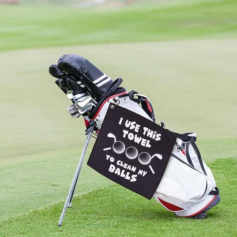 Golf Towel, Printed Golf Towels for Golf Bags with Clip, Golf Accessories Funny Golf Gift for Men Women Golf Fan Golfer Husband Boyfriend Dad, Birthday Gifts for Golf Fan(2) in Kuwait