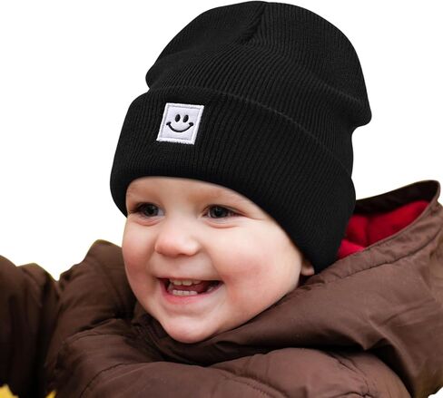Baby Beanie Knit Ski Hat,Toddler Winter Beanies,Warm Knit Hat for Girls Boys Children Caps in Saudi Arabia
