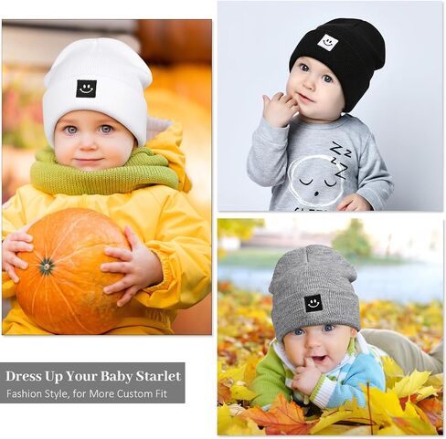Baby Beanie Knit Ski Hat,Toddler Winter Beanies,Warm Knit Hat for Girls Boys Children Caps in Saudi Arabia