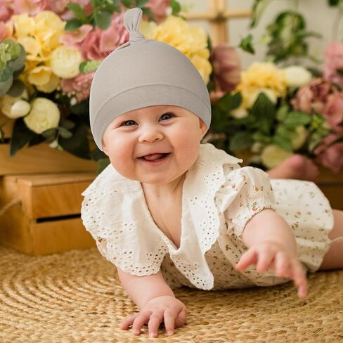 Durio 6 Pcs Baby Newborn Hats 0-6 Months for Baby Girls Boys Cozy Knot Baby Preemie Hats Beanie Unisex Infant Essentials Caps in Saudi Arabia