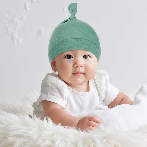 Durio 6 Pcs Baby Newborn Hats 0-6 Months for Baby Girls Boys Cozy Knot Baby Preemie Hats Beanie Unisex Infant Essentials Caps in Saudi Arabia
