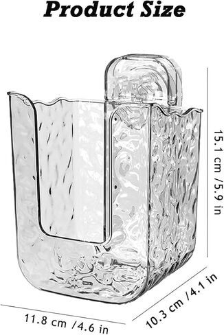 حامل مناديل قابل للغسل من أنتيتيك للحمام، صندوق تخزين مناديل مثبت على الحائط، حاوية مناديل قابلة لإعادة الملء، موزع حامل علبة مناديل للمطبخ وغرفة النوم (رمادي) in Kuwait