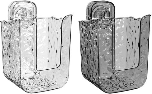 Antetek Flushable Wipes Holder for Bathroom, Wall Mount wipes storage box, Refillable Wipes Container, Wipes Case Holder Dispenser for Kitchen & Bedroom (Grey) in Saudi Arabia