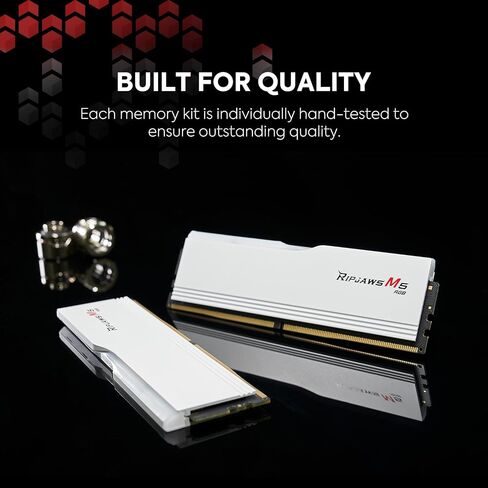 G.SKILL Ripjaws M5 RGB Series DDR5 RAM 64GB (2x32GB) 5600MT/s CL46-45-45-89 1.10V Desktop Computer Memory UDIMM - Matte White (F5-5600J4645A32GX2-RM5RW) in Saudi Arabia