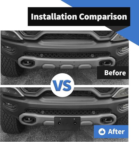 Voodonala for Dodge RAM 1500 2018+ مجموعة تعليق الترخيص الأمامية المتوافقة مع Dodge RAM 1500 2018 2019 2020 2021 2022 2023 2024 (DT Bumper،) in Saudi Arabia