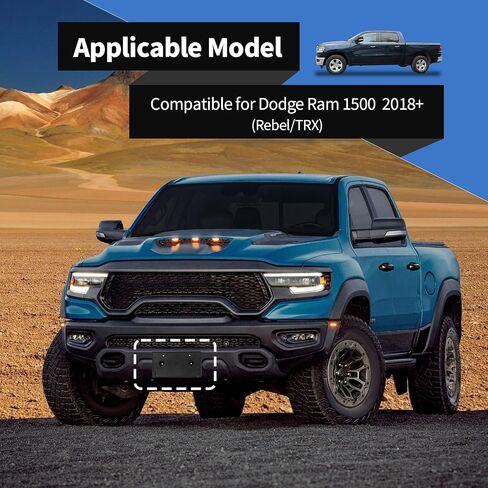 Voodonala for Dodge RAM 1500 2018+ مجموعة تعليق الترخيص الأمامية المتوافقة مع Dodge RAM 1500 2018 2019 2020 2021 2022 2023 2024 (DT Bumper،) in Saudi Arabia