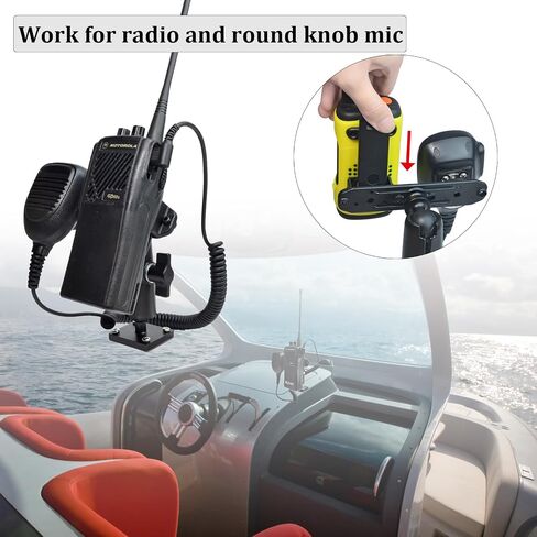 Universal Handheld Radio and CB Mic Holder, with Adhesive Back and Pre Drill Holes with Self-tapping Screw for Baofeng Cobra Quansheng Kenwood Motorola Radio in Saudi Arabia