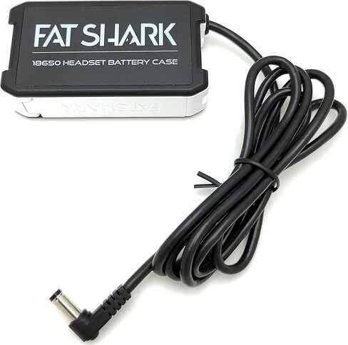 حامل بطارية Fat Shark 18650 مع سلك طاقة بطول 4 أقدام يستخدم لنظارات DJI FPV، وFat Shark Dominator، وسماعات سلسلة Attitude (البطارية غير متضمنة) in Kuwait
