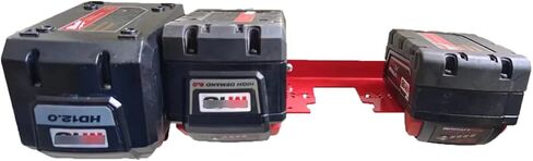 METAL Battery Organizer Mount Holder Fit for Milwaukee M18 M12 Battery 1pc for 12V and 1pc for 18V Battery in Kuwait