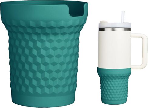 Silicone Boot Compatible with Stanley Cup 40oz, Anti-Slip Bottle Bottom Sleeve Cover Compatible with Stanley Tumbler 40oz in Saudi Arabia
