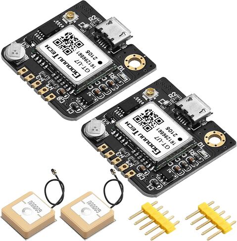 2pcs GT-U7 GPS Module Navigation Satellite Positioning NEO-6M Arduino GPS Receiver Compatible with 51 Microcontroller STM32 Arduino UNO R3 with Antenna High Sensitivity Suitable for Vehicles in Saudi Arabia