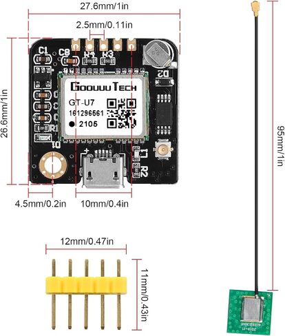 2pcs GT-U7 GPS Module Navigation Satellite Positioning NEO-6M Arduino GPS Receiver Compatible with 51 Microcontroller STM32 Arduino UNO R3 with Antenna High Sensitivity Suitable for Vehicles in Saudi Arabia
