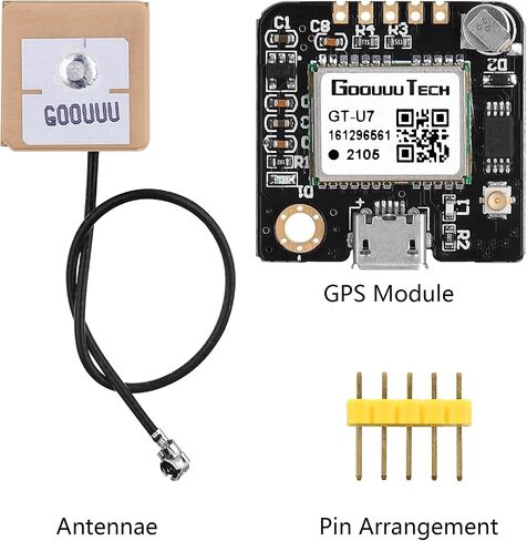 2pcs GT-U7 GPS Module Navigation Satellite Positioning NEO-6M Arduino GPS Receiver Compatible with 51 Microcontroller STM32 Arduino UNO R3 with Antenna High Sensitivity Suitable for Vehicles in Saudi Arabia