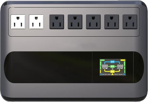 UPS 500W مصدر طاقة غير متقطع غير متصل احتياطي UPS بطارية احتياطية ذكية LCD بطارية احتياطية وبطارية احتياطية لجهاز الكمبيوتر 1000VA/500W GF1000 in Kuwait