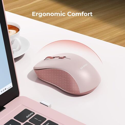 seenda Wireless Mouse, Bluetooth Mouse for Laptop - Dual Mode (Bluetooth + 2.4G USB) Computer Mouse Compatible with MacBook, Windows Computers/Laptops - Black in Saudi Arabia