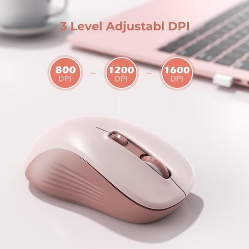 seenda Wireless Mouse, Bluetooth Mouse for Laptop - Dual Mode (Bluetooth + 2.4G USB) Computer Mouse Compatible with MacBook, Windows Computers/Laptops - Black in Saudi Arabia
