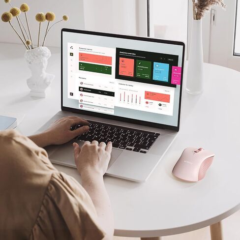 seenda Wireless Mouse, Bluetooth Mouse for Laptop - Dual Mode (Bluetooth + 2.4G USB) Computer Mouse Compatible with MacBook, Windows Computers/Laptops - Black in Saudi Arabia