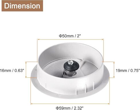 uxcell 4Pcs Cable Hole Cover 2 Inch/50 mm ABS Desk Cable Wire Cord Grommet Hole Cover for Office PC Desk Cable Cord Organizer, White in Saudi Arabia
