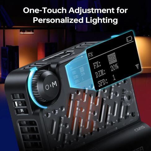 Zhiyun Cinepeer Cm15 15W RGB Video Light Selfie Light 360° كامل اللون كاميرا ضوء مع حذاء بارد ملء ضوء محمول 2600Mah CRI 94+ 2500K~10000K ضوء تصوير خارجي محمول قابل لإعادة الشحن in Saudi Arabia
