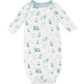 Mud Pie Baby Blue Golf Sleeper Gown; 0-3M