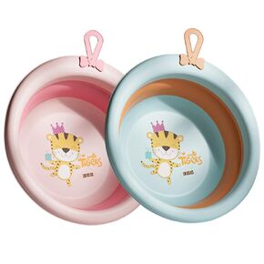 2pcs Baby Folding Washbasin Infant Washing Basin Infant Face Bathtub Travel Collapsible Basin Foldable Basin for Infant Baby Face Basin Wash Basin Pp Camping Bathtub Bucket Toddler