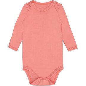 GUISBY Unisex Baby Rayon of Bamboo Snap Bodysuits, Long Sleeve with Mittens Cuffs Bodysuit