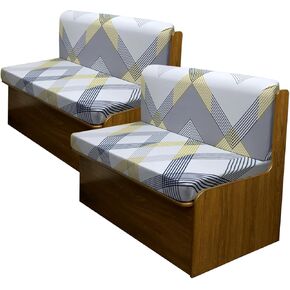 Hipinger RV Dinette Cushion Covers,Stretch Camper Cushion Slipcovers Non-Slip Replacement Camper Cushion Slipcovers Washable RV Dinette Seat Covers Include 2 Bench Cover & 2 Backrest Cover,Foliage