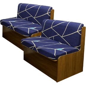 أغطية وسائد Hipinger RV Dinette، أغطية وسائد قابلة للتمدد وأغطية وسائد تخييم بديلة غير قابلة للانزلاق تتضمن غطاءين للمقعد وغطاءين لمسند الظهر، هندسة برتقالية in Kuwait