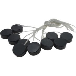 2X CR2032 Coin Button Cell Battery Holder Socket Round with On/Off Switch Cover Lead Wire (10pcs Black)