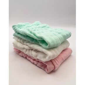 Baby Washcloths Fast Absorbent & Reusable Soft Washcloths - Made from 100% Organic Cotton - for Sensitive Babies