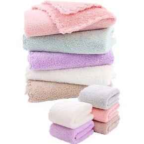 10 Pack 12''x12'' Absorbent Microfiber Baby Washcloths Soft Fleece Wash Clothes Face Towels for Baby,Newborns,Infants,Toddlers,Kids,Baby Face Towel Bath Wipes