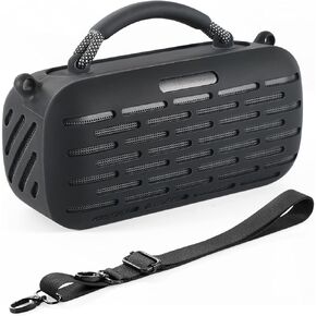 Silicone Case Cover for Bose SoundLink Max Portable Speaker, Travel Protective Carrying Case with Shoulder Strap for Bose SoundLink Max (Black)
