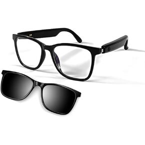 Smart Bluetooth Glasses for women men with Magnetic lenses music sunglasses UV400 Open ear,Clear calls,outdoor driving