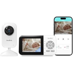 Baby Monitor with Camera and Audio, Video Baby Monitor WiFi Night Vision, 2.8" LCD Screen Baby Camera VOX Mode Pan-Tilt-Zoom Alarm and 1200ft Long Range, Ideal Gift for Baby/Elderly/Pet