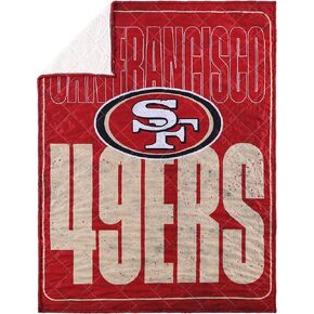FOCO NFL Unisex-Adult NFL Team Logo 80" x 60" Big Game Sherpa Lined Throw Blanket in Kuwait