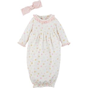 Mud Pie Baby Pink Dot Take-Me-Home Set; 0-3M