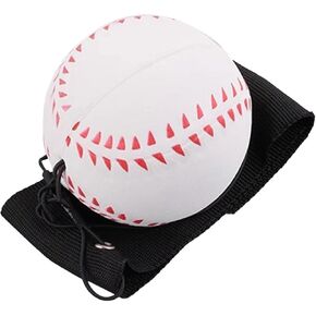 White Wrist Return Ball, Sports Wrist Balls on a String, Rubber Rebound Bouncy Wristband Balls on Elastic String Sports Reaction Balls for Wrist Exercise ， 2.36 Inch ，Play Ball Pits and Accessories