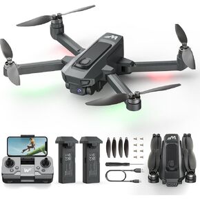 Drone with Camera for Kids Adults 1080P FPV Drones for Beginners with 5G Transmission, WeFone WF20 Foldable RC Quadcopter Small Dron Toys, Brushless Motor, Altitude Hold, 3D Flips, 2 Batteries